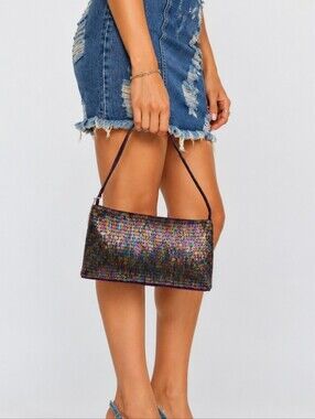 Evening Treasures Multicolor Sequin Shoulder Bag NEW
